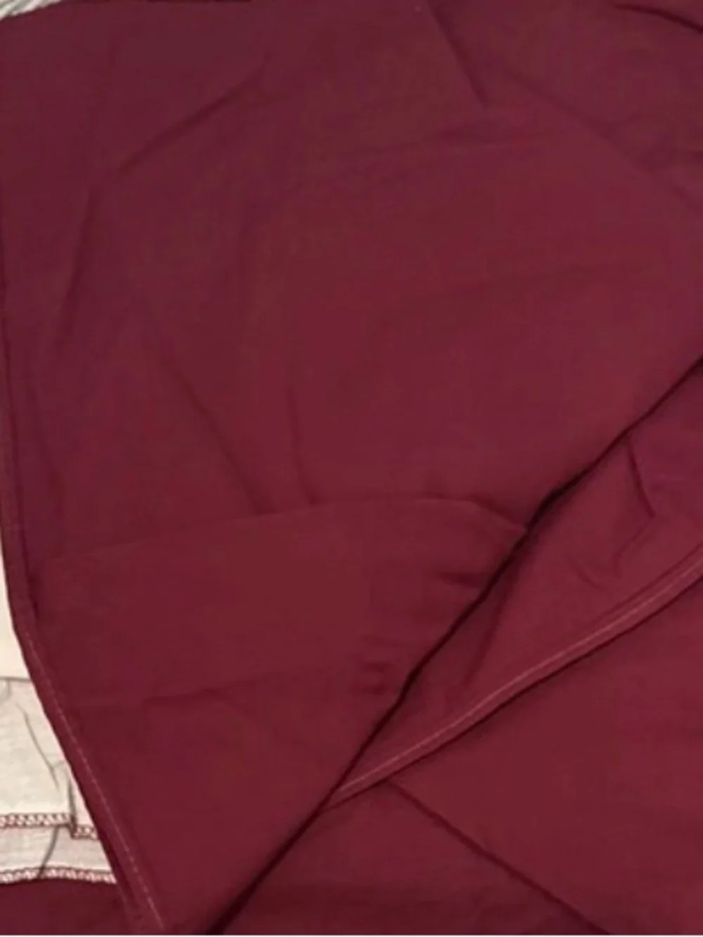 Luxury Deep Burgund dust ruffle
